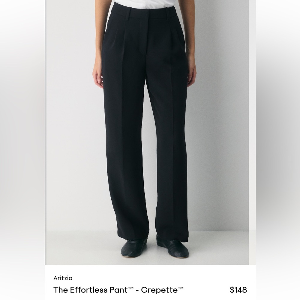 Aritzia effortless pant - crepette fabric - size 2 black